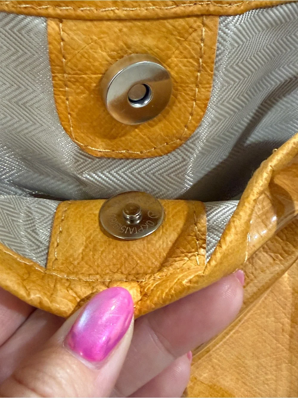 Women’s Large Glossy Camel Tote Bag Shoulder Bag